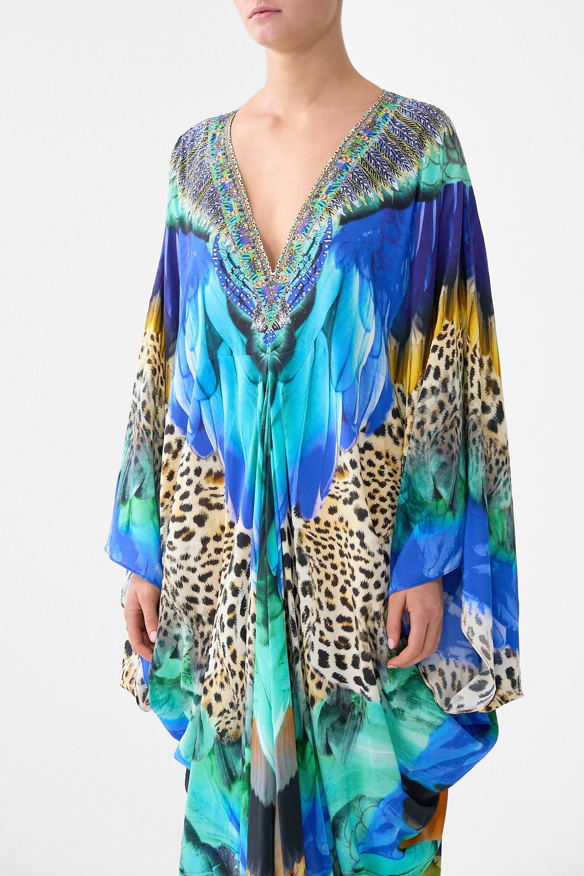 T SHAPE LONG KAFTAN JUNGLE FLIGHT