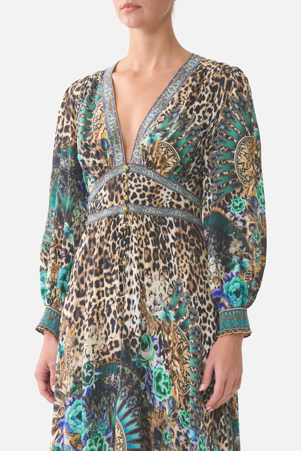 BUTTON DRESS WITH SHAPED WAISTBAND FLAMENCO EUPHORIA