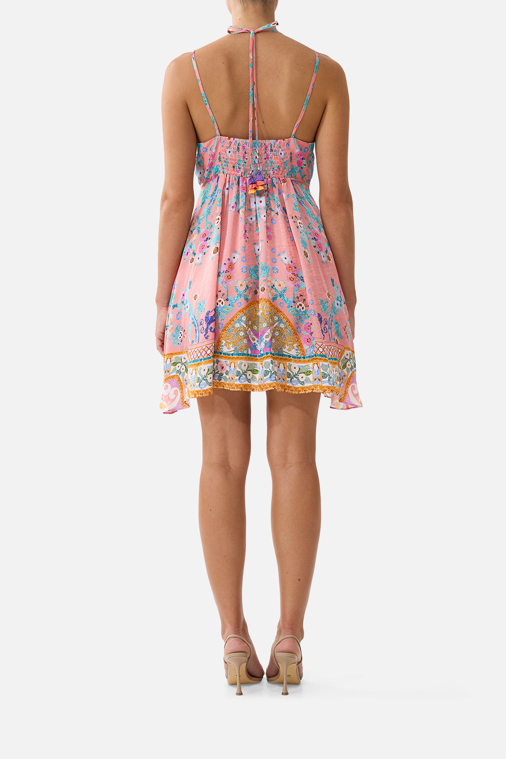 SHORT FLARED DRESS WITH HARDWARE HOWDY GAUDI
