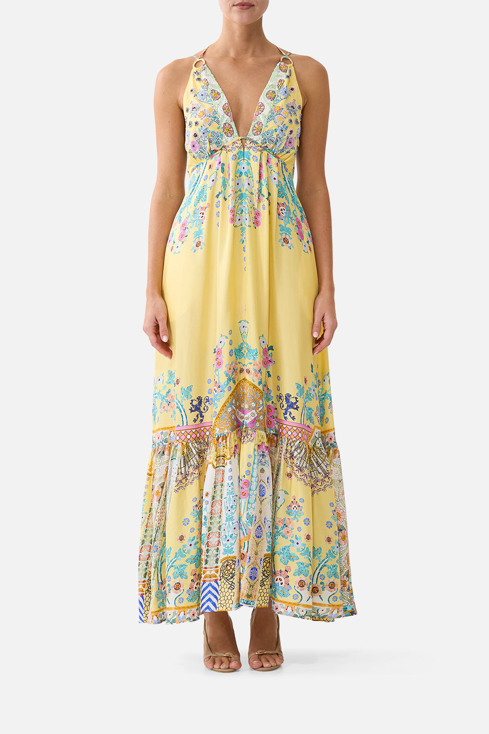 TIERED DRESS WITH HARDWARE BARCELONA BEBÉ