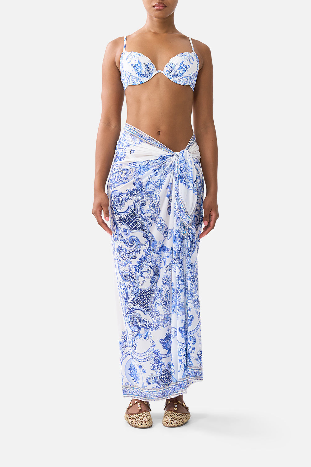 The CAMILLA CORSET DRESS WITH LONG FLARED SKIRT MUSEUM MEMOIRS in our print.