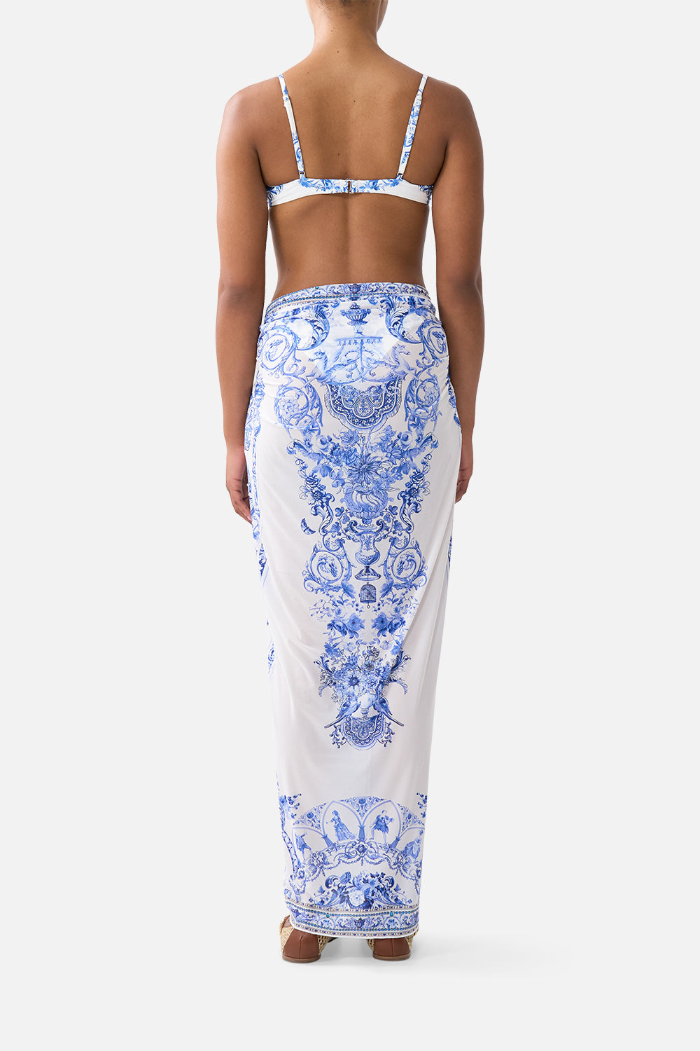 The CAMILLA CORSET DRESS WITH LONG FLARED SKIRT MUSEUM MEMOIRS in our print.