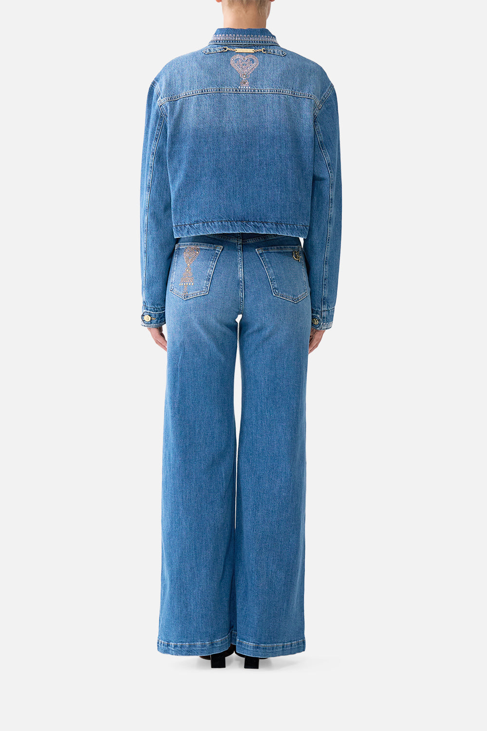 MILLA HUM OF ALHAMBRA CROPPED JACKET DENIM