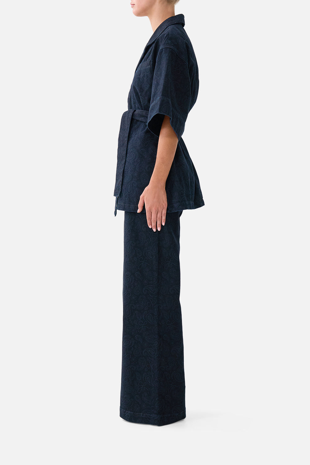 LALITA AZUL ARISTOCRACY SHORT SLEEVE JACKET DENIM