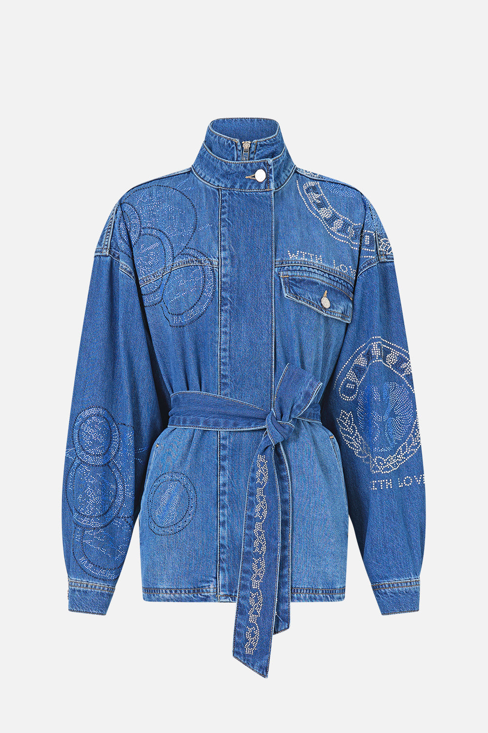 ALIKA HIGH NECK JACKET DENIM