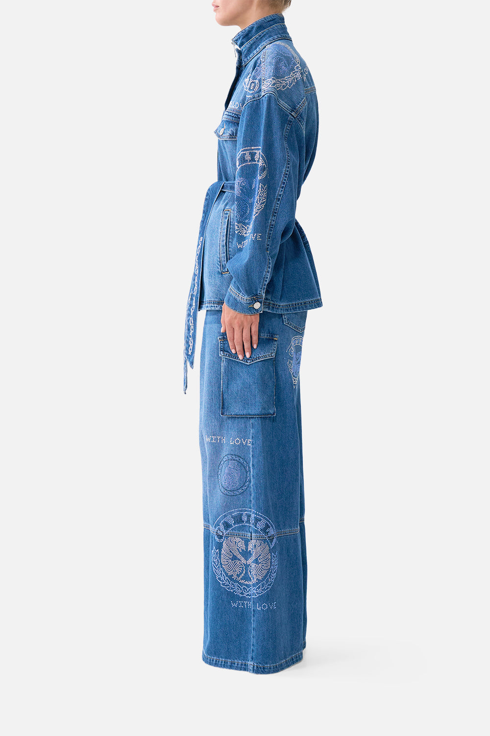 ALIKA HIGH NECK JACKET DENIM