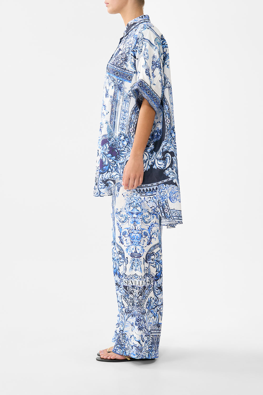 OVERSIZED POCKET TUNIC A TILED WONDERLAND