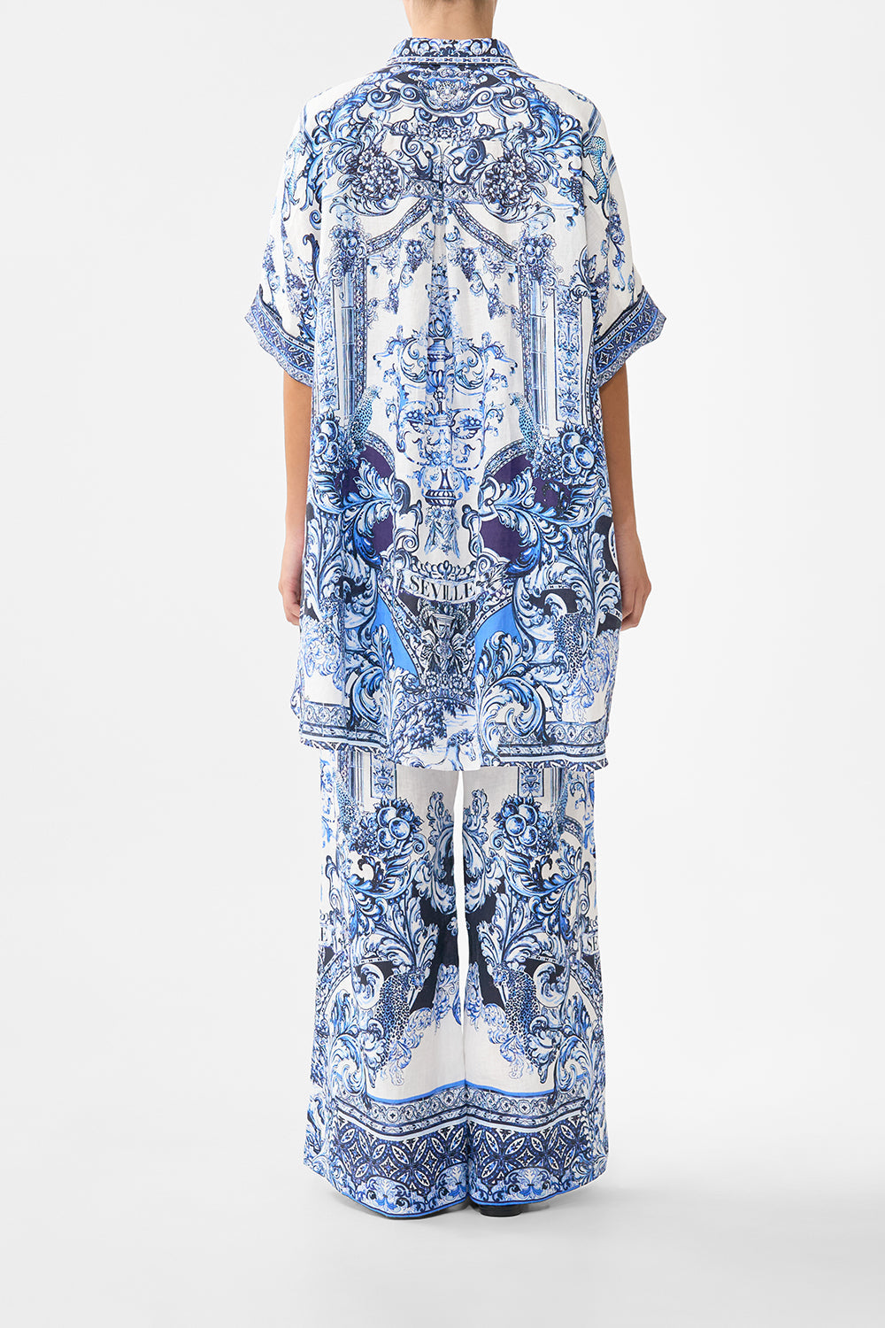 OVERSIZED POCKET TUNIC A TILED WONDERLAND