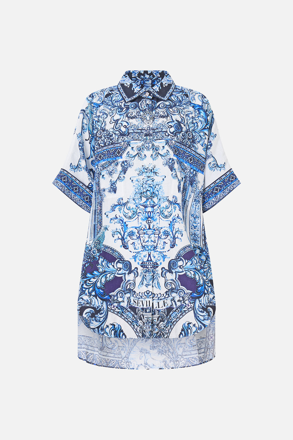 OVERSIZED POCKET TUNIC A TILED WONDERLAND