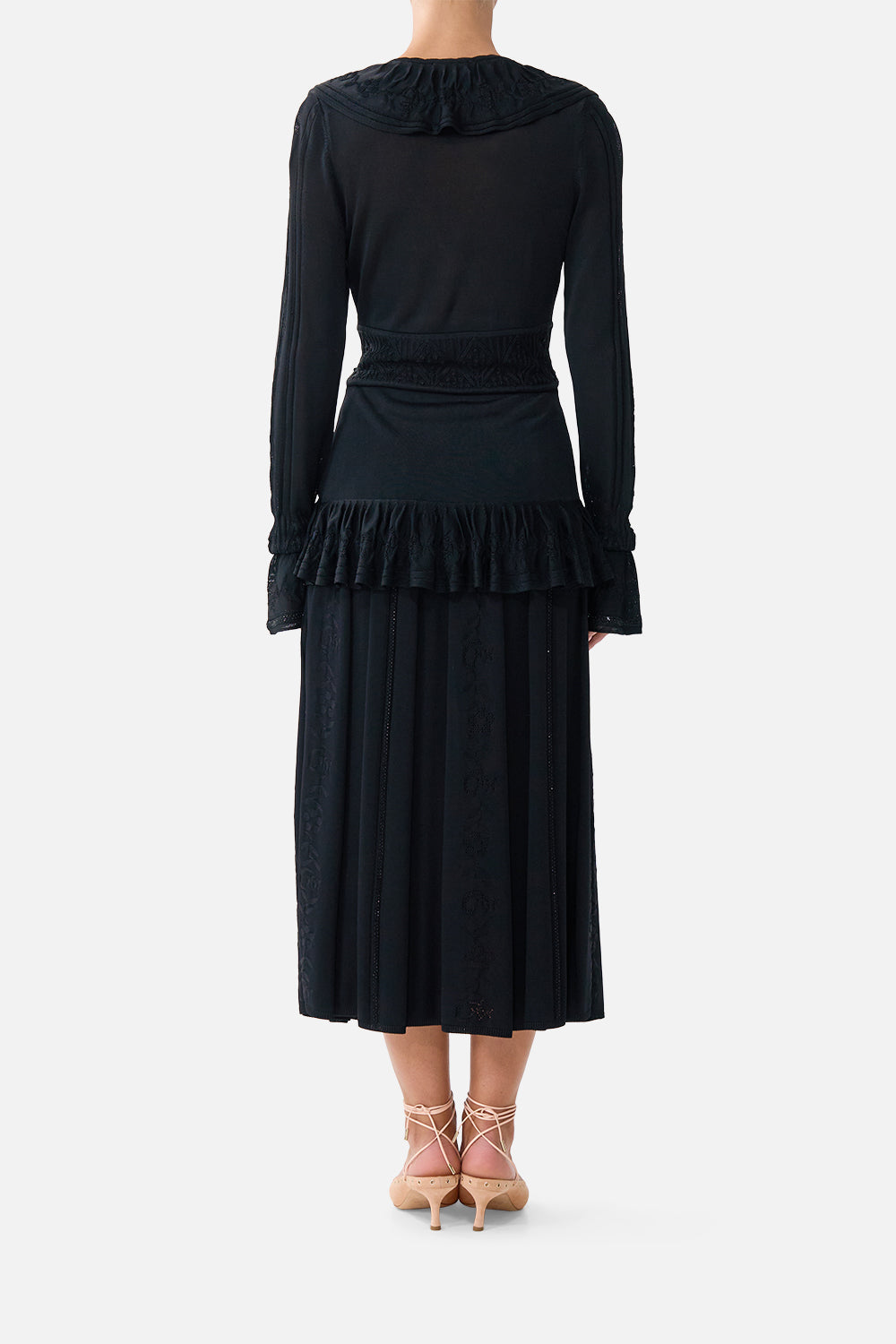 PLEATED KNIT SKIRT FLAMENCO FOLKLORE