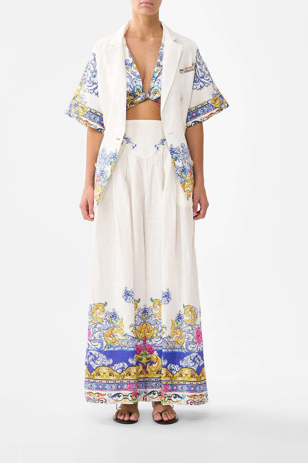 CORSET WAIST WIDE LEG PANT MILLA IN SEVILLA