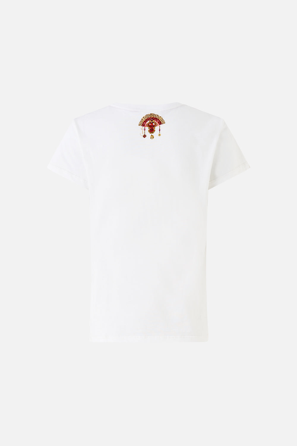 SLIM FIT ROUND NECK T-SHIRT - WHITE OLÉ OLÉ