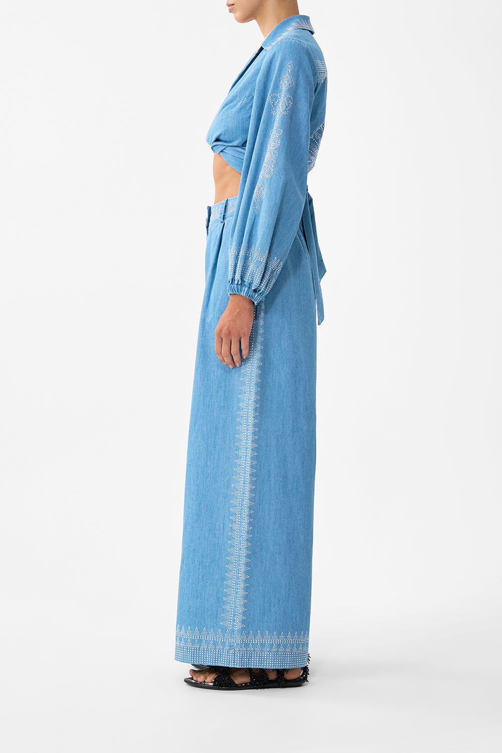 CROPPED WRAP SHIRT THE HUM OF THE ALHAMBRA