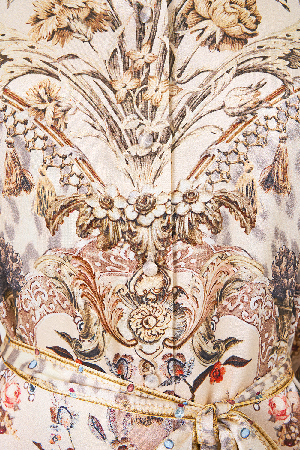 SHIRT DRESS WITH BACK BUTTON DETAIL ARANJUEZ ANIMALIA