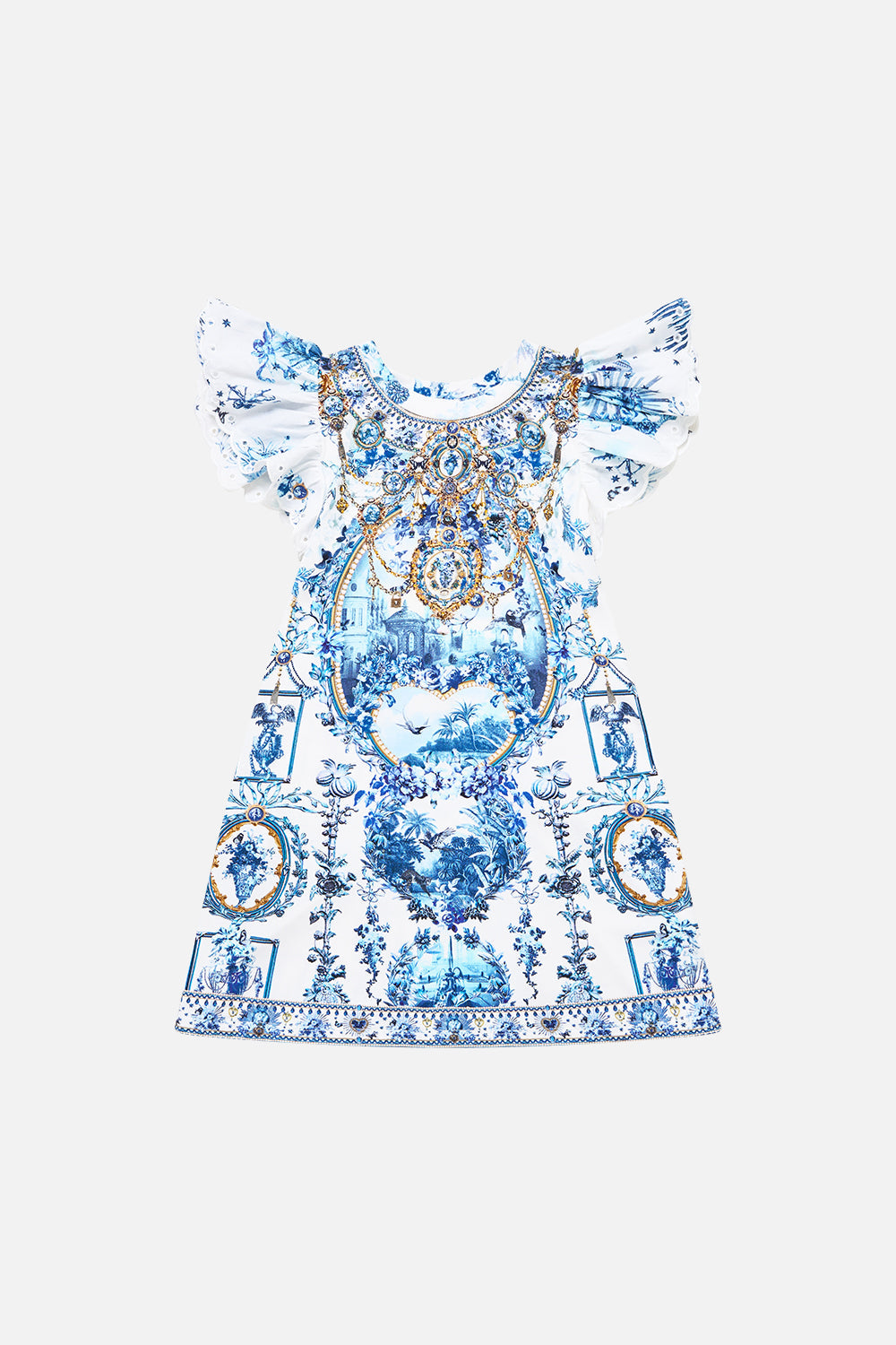 ROBE TEE À MANCHES BRODÉES ENFANT THE PORCELAIN PARLOUR