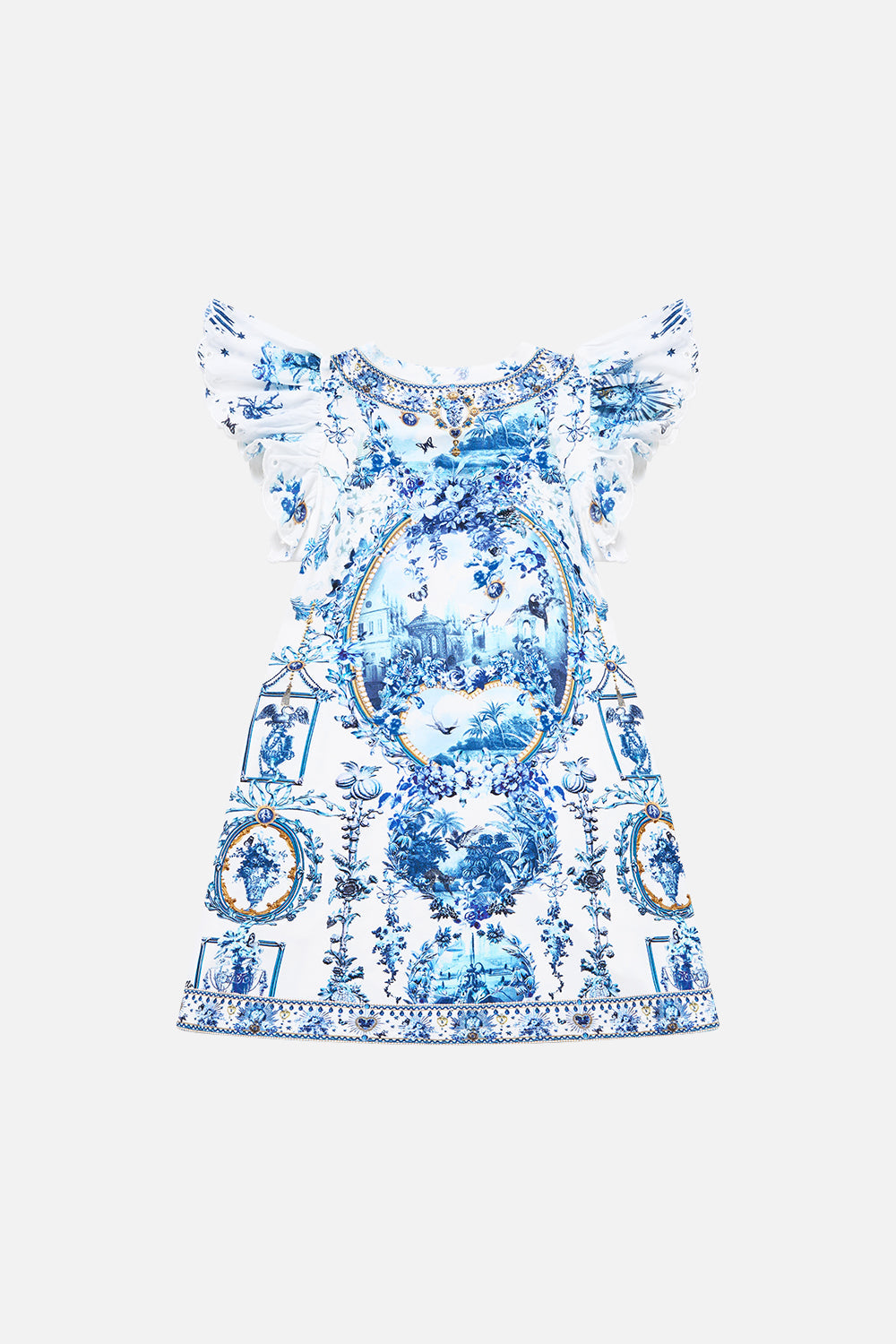 ROBE TEE À MANCHES BRODÉES ENFANT THE PORCELAIN PARLOUR