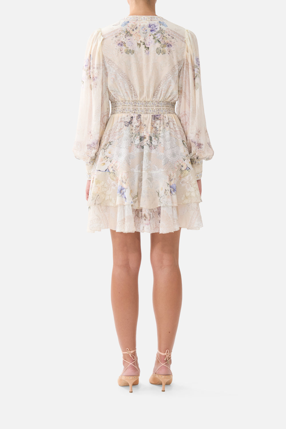 BUTTON FRONT FRILL DRESS LACED WITH LOVE