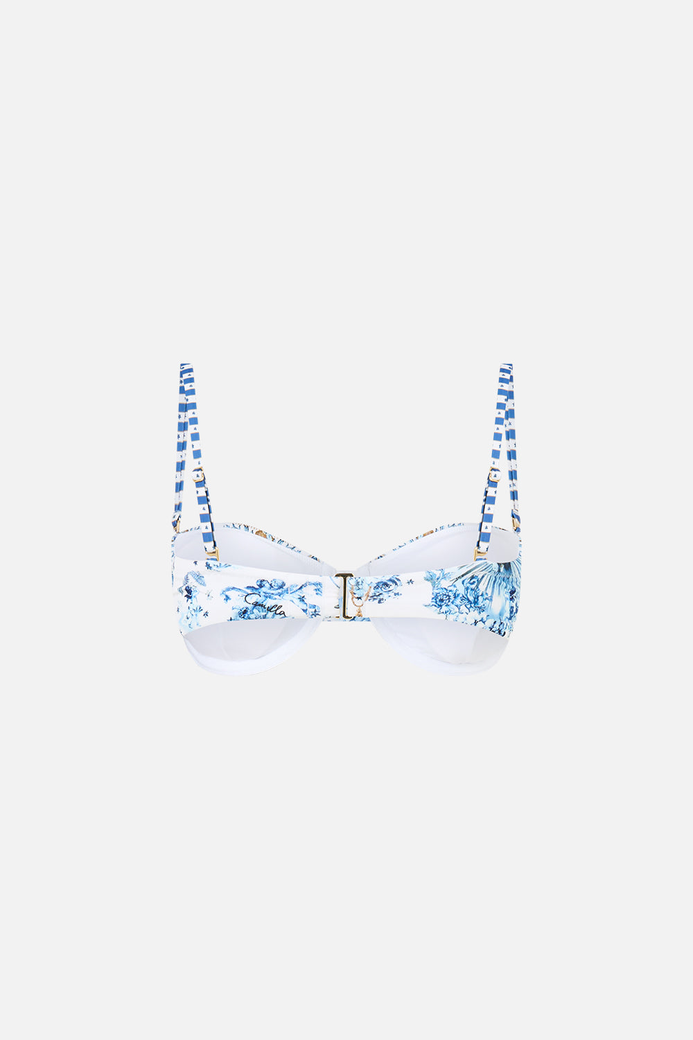RUCHED CUP UNDERWIRE BIKINI TOP THE PORCELAIN PARLOUR