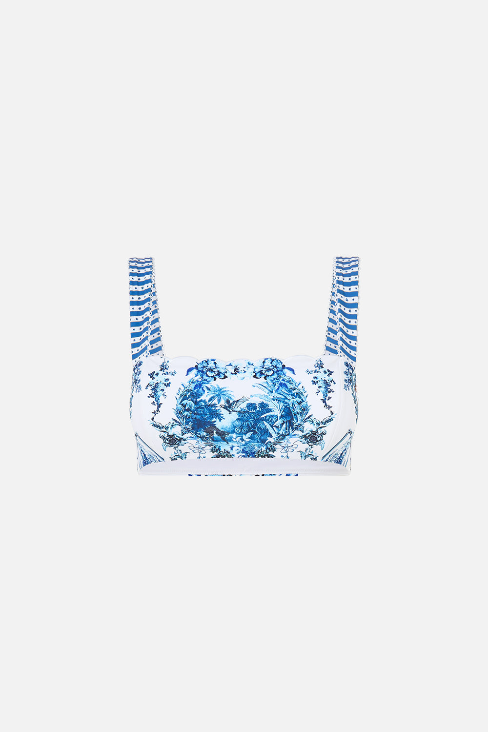 HAUT DE MAILLOT DE BAIN COL CARRÉ À BRETELLES LARGES THE PORCELAIN PARLOUR