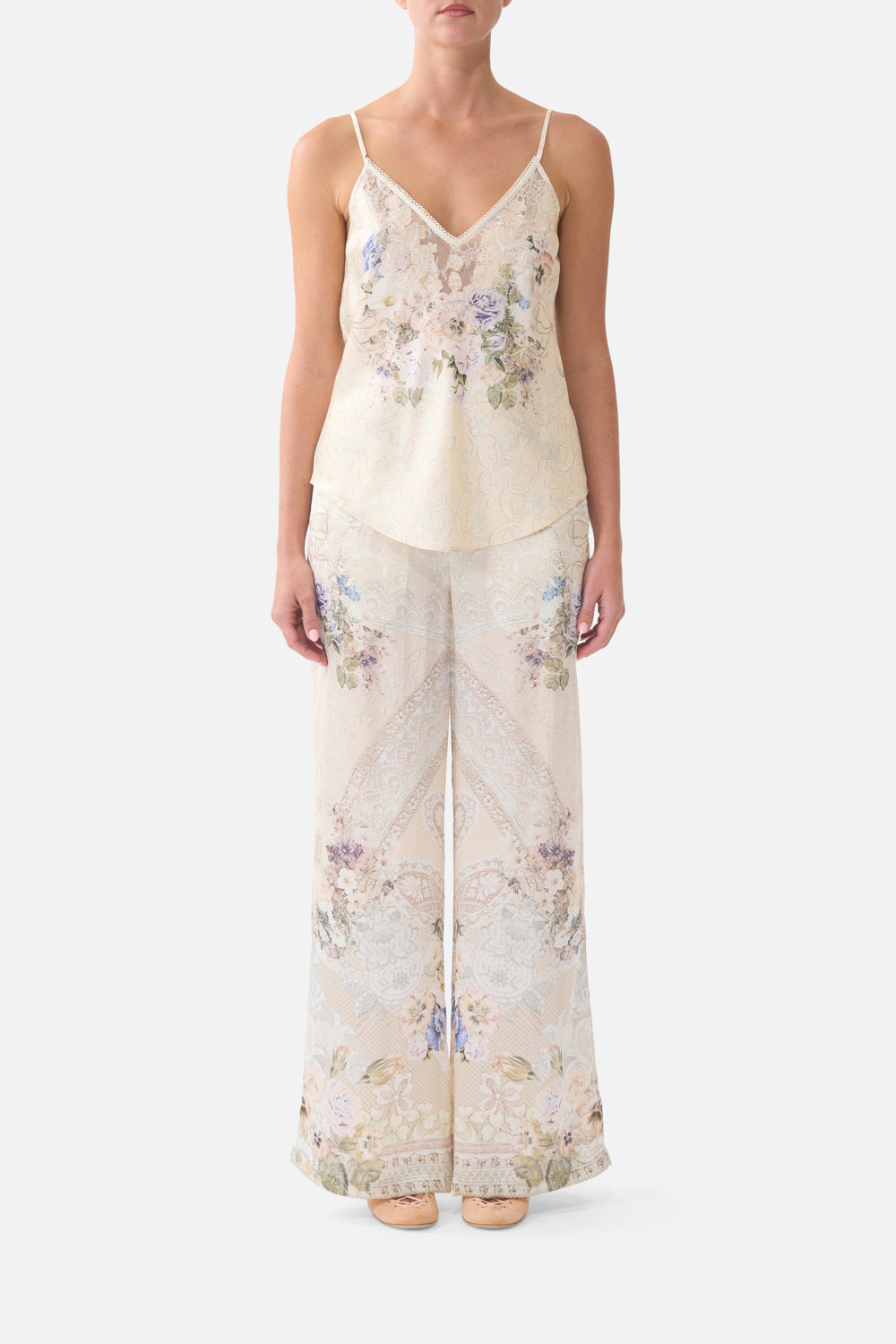 MINIMAL WIDE LEG PANT LACED WITH LOVE