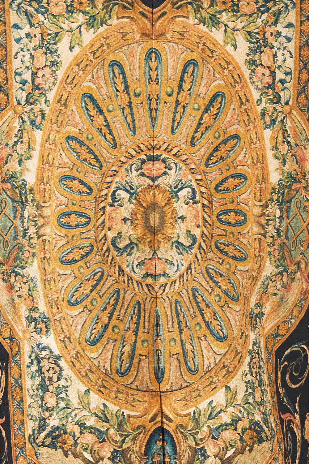 The CAMILLA LONG SLEEVE HIDDEN PLACKET SHIRT MEET ME AT THE MET in our MEET ME AT THE MET print.