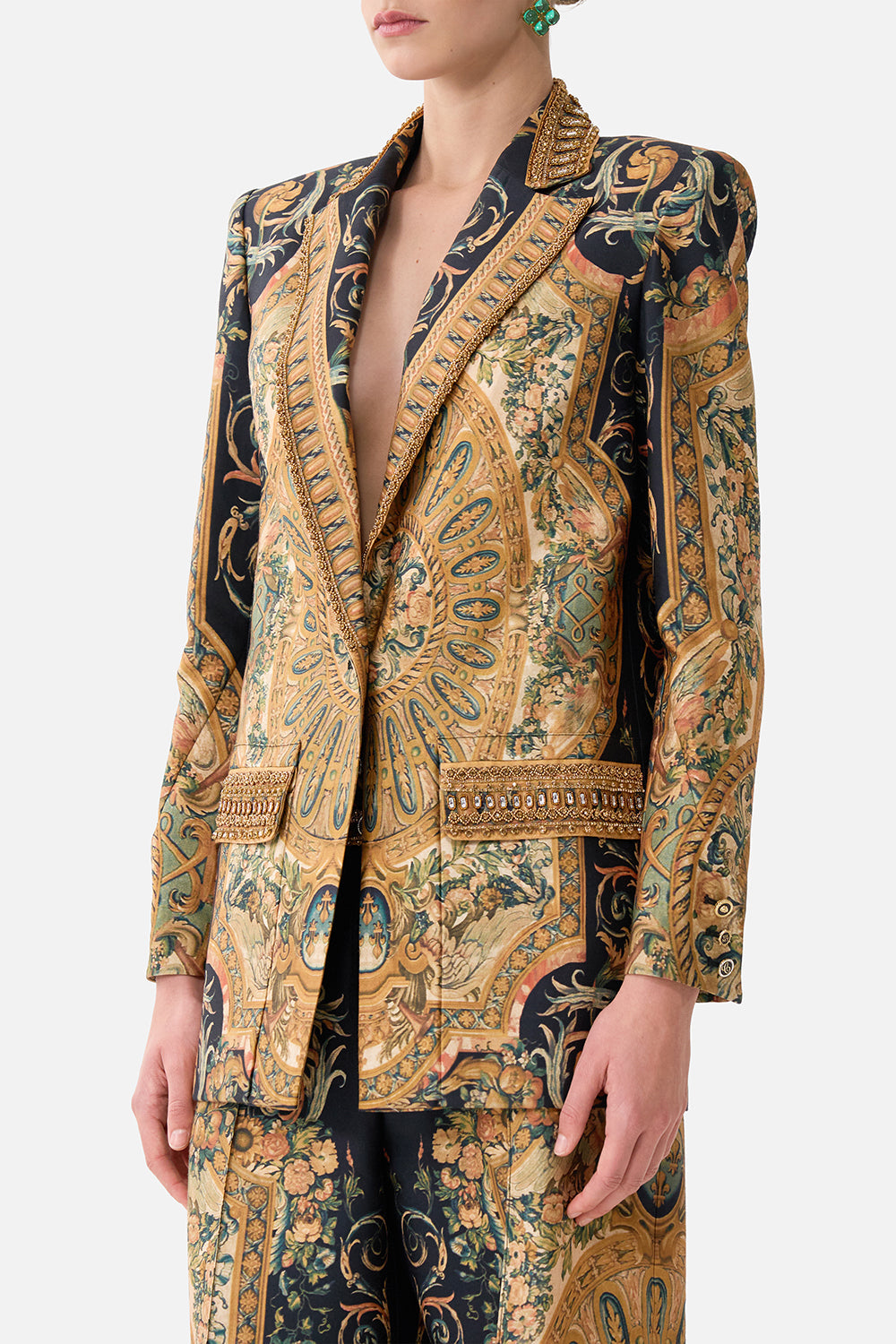 The CAMILLA FRILL TRI ONE PIECE W PIN TUCKS SISI SOCIETY in our print.