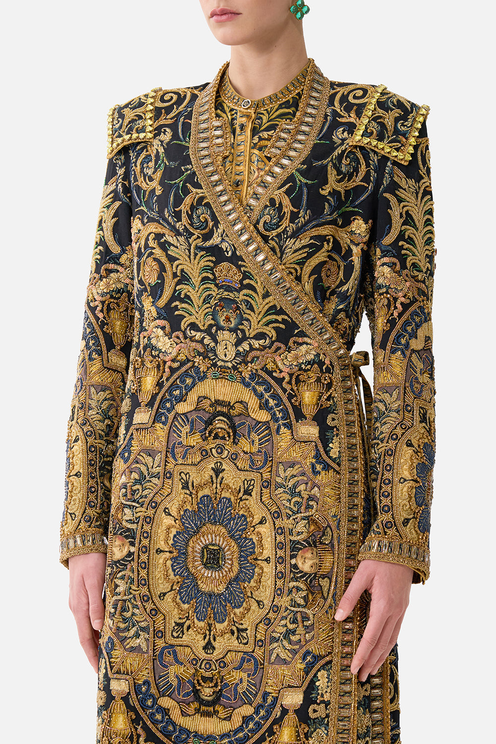 The CAMILLA Cross Over Coat in our Museum Memoirs print.