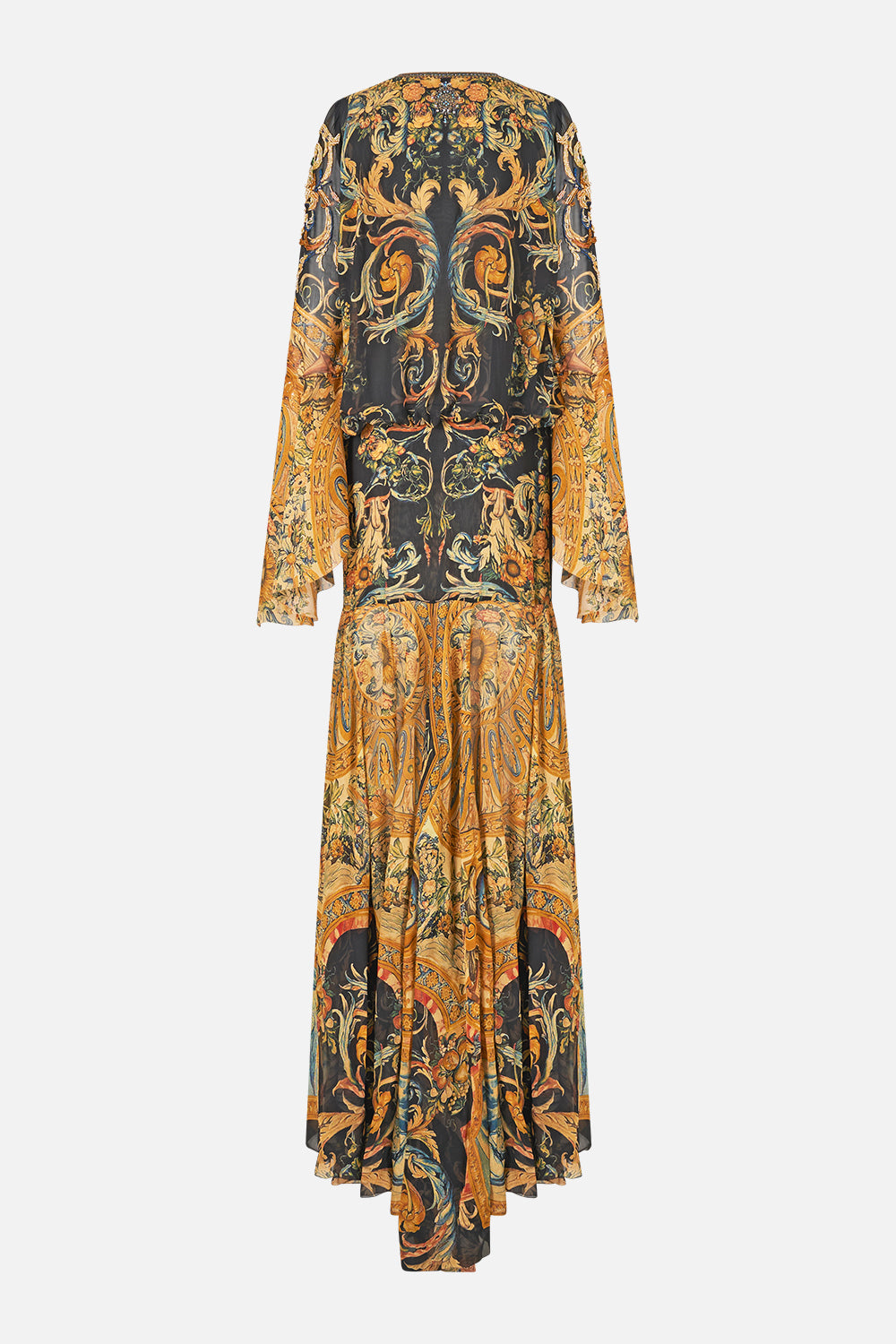 LOW CUT LACE UP FRONT LONG DRESS MUSEUM MEMOIRS