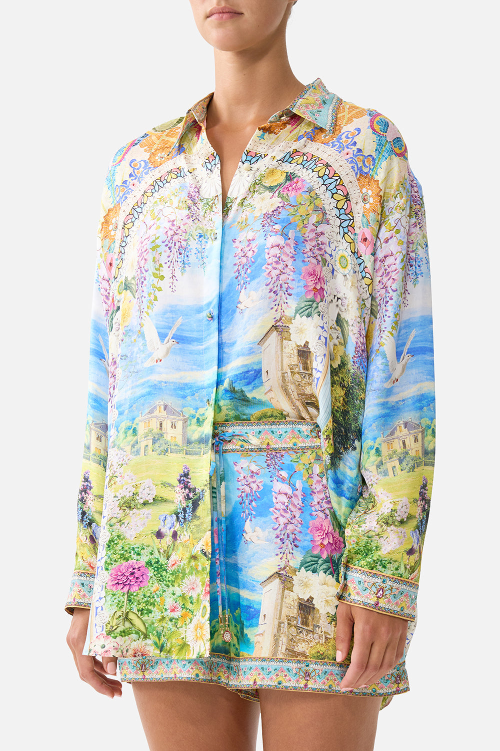 COLLARED SHIRT WITH SIDE BUTTONS NAVÀS NOUVEAU