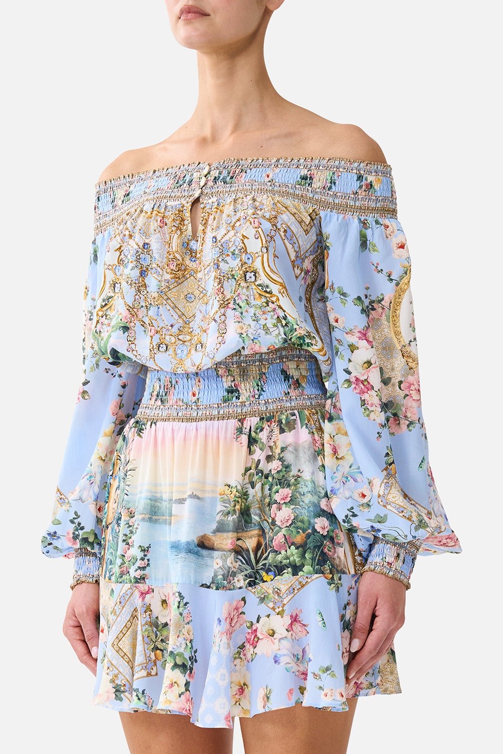 ROBE COURTE ÉPAULES DÉNUDÉES SISI SOCIETY