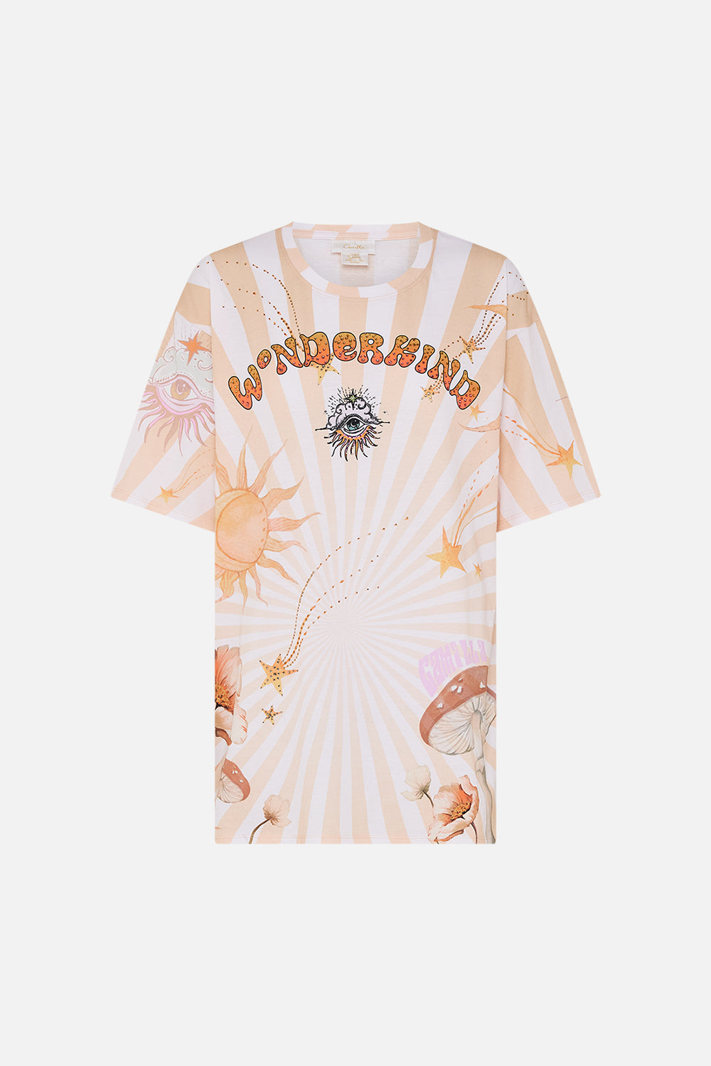 OVERSIZED BAND TEE - MULTI LETS CHASE RAINBOWS