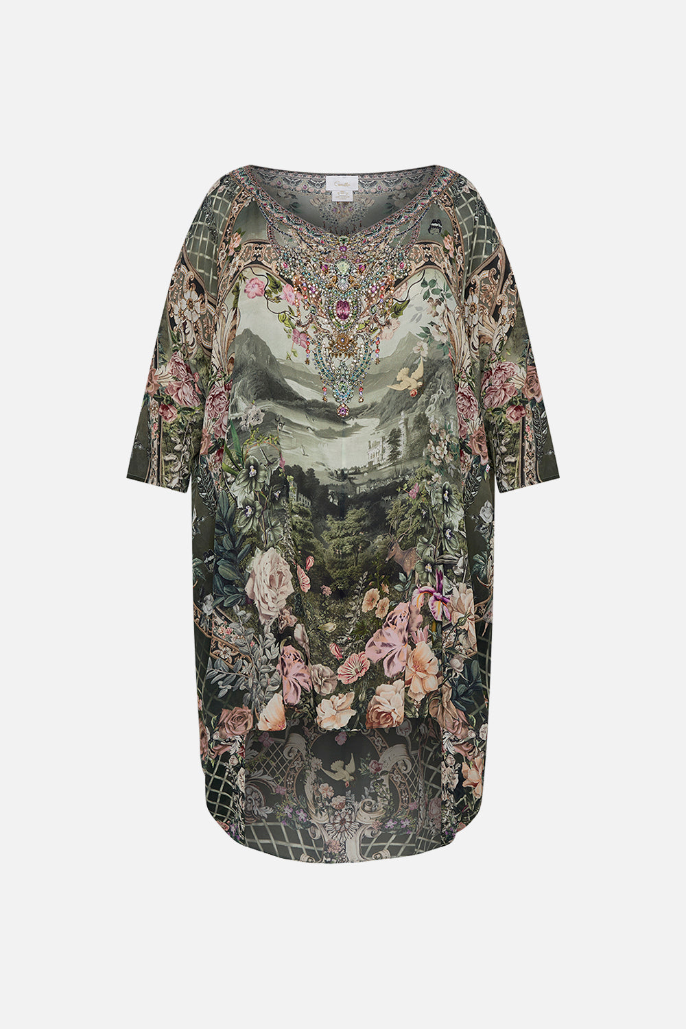 SCOOP BACK HEM DRESS GARDEN OF GOOD FORTUNE