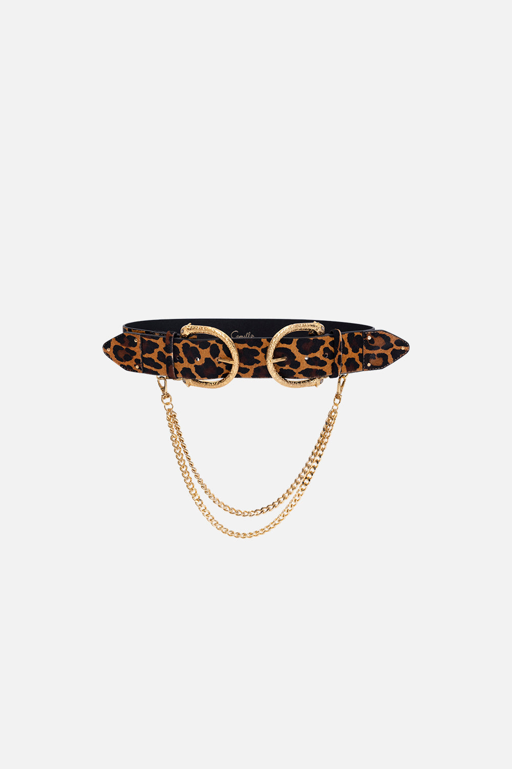 DOUBLE LEOPARD BUCKLE BELT WHATS NEW PUSSYCAT