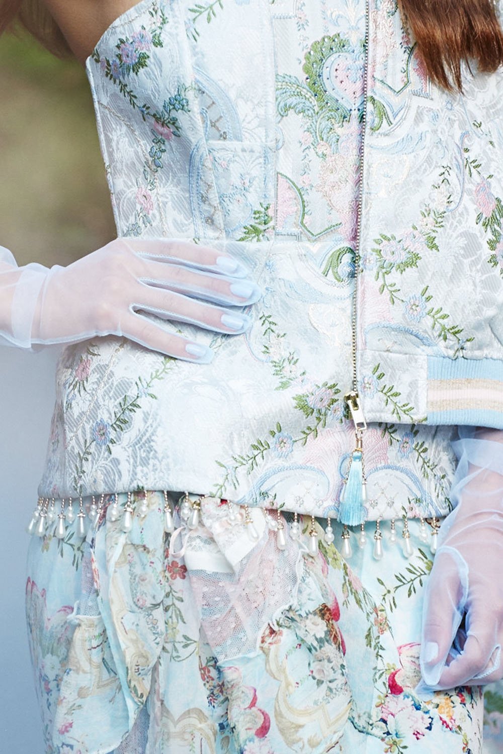 PANELLED CORSET VERSAILLES SKY