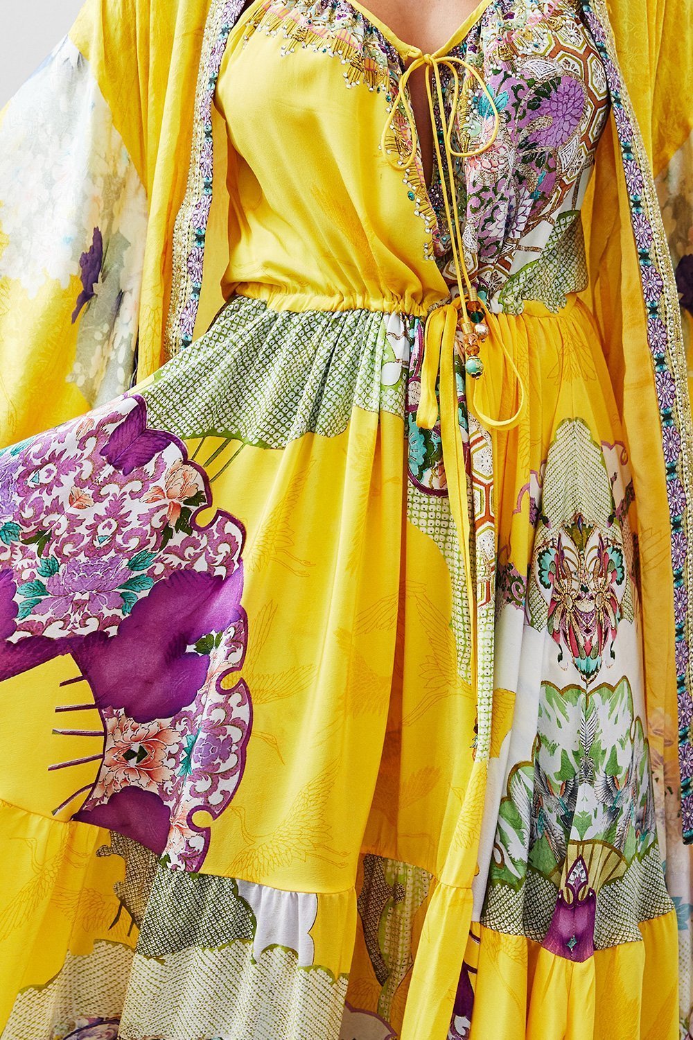 DRESS WITH FRONT TIE DETAIL GOLDEN YEARS