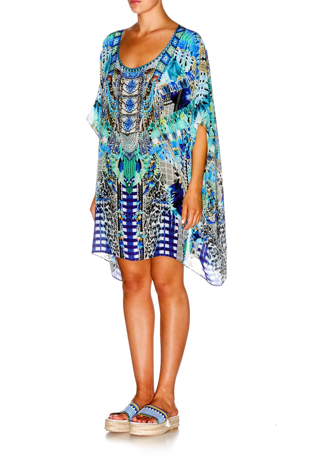 LEAVE ME WILD SHORT ROUND NECK KAFTAN
