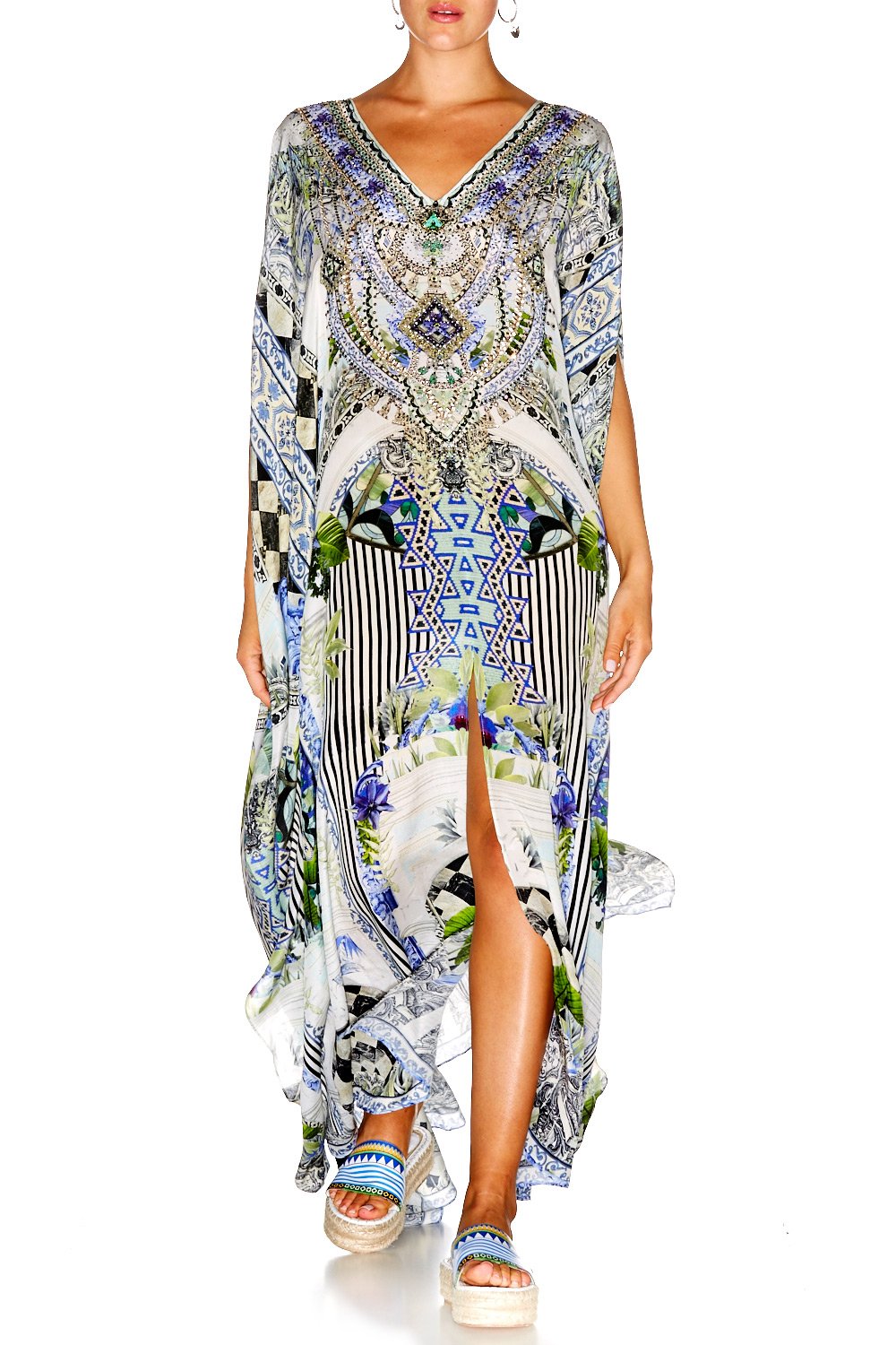 THE SWEET ESCAPE SLIT FRONT & SLEEVE KAFTAN