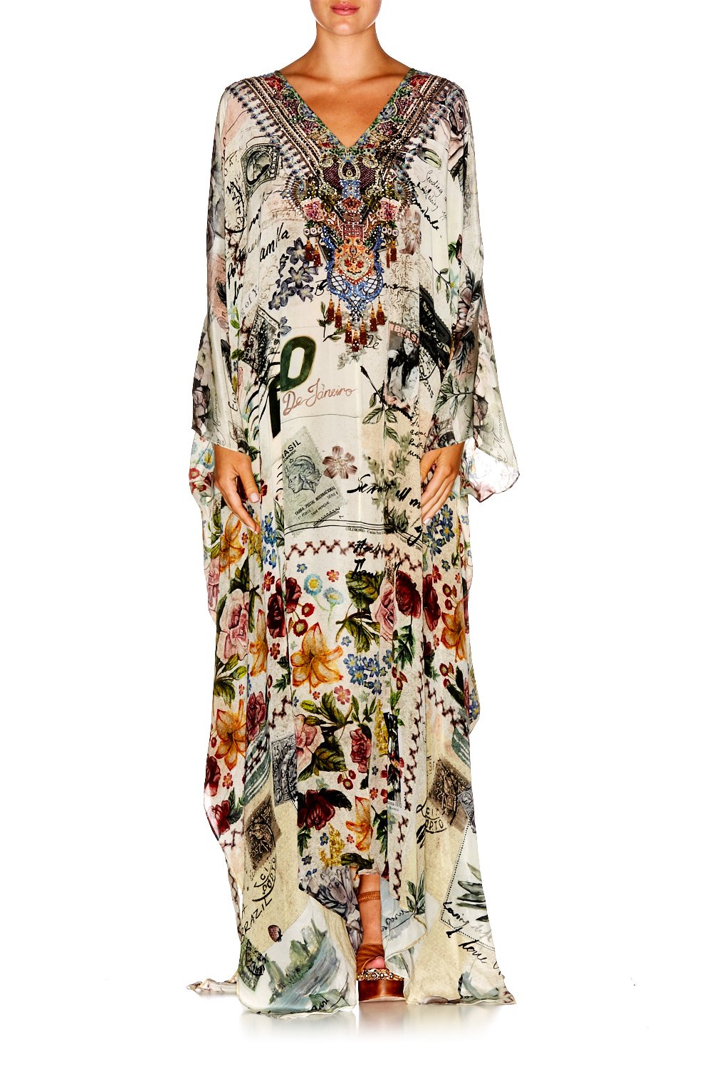 MEMORY LANE SLIT FRONT & SLEEVE KAFTAN