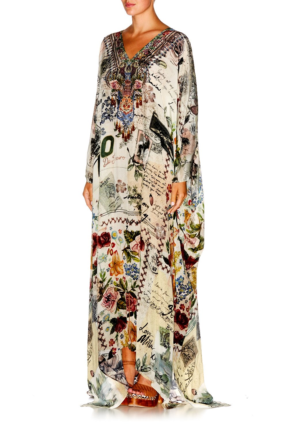 MEMORY LANE SLIT FRONT & SLEEVE KAFTAN