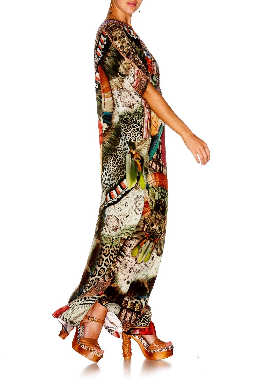 LIGHT MY FIRE ROUND NECK KAFTAN