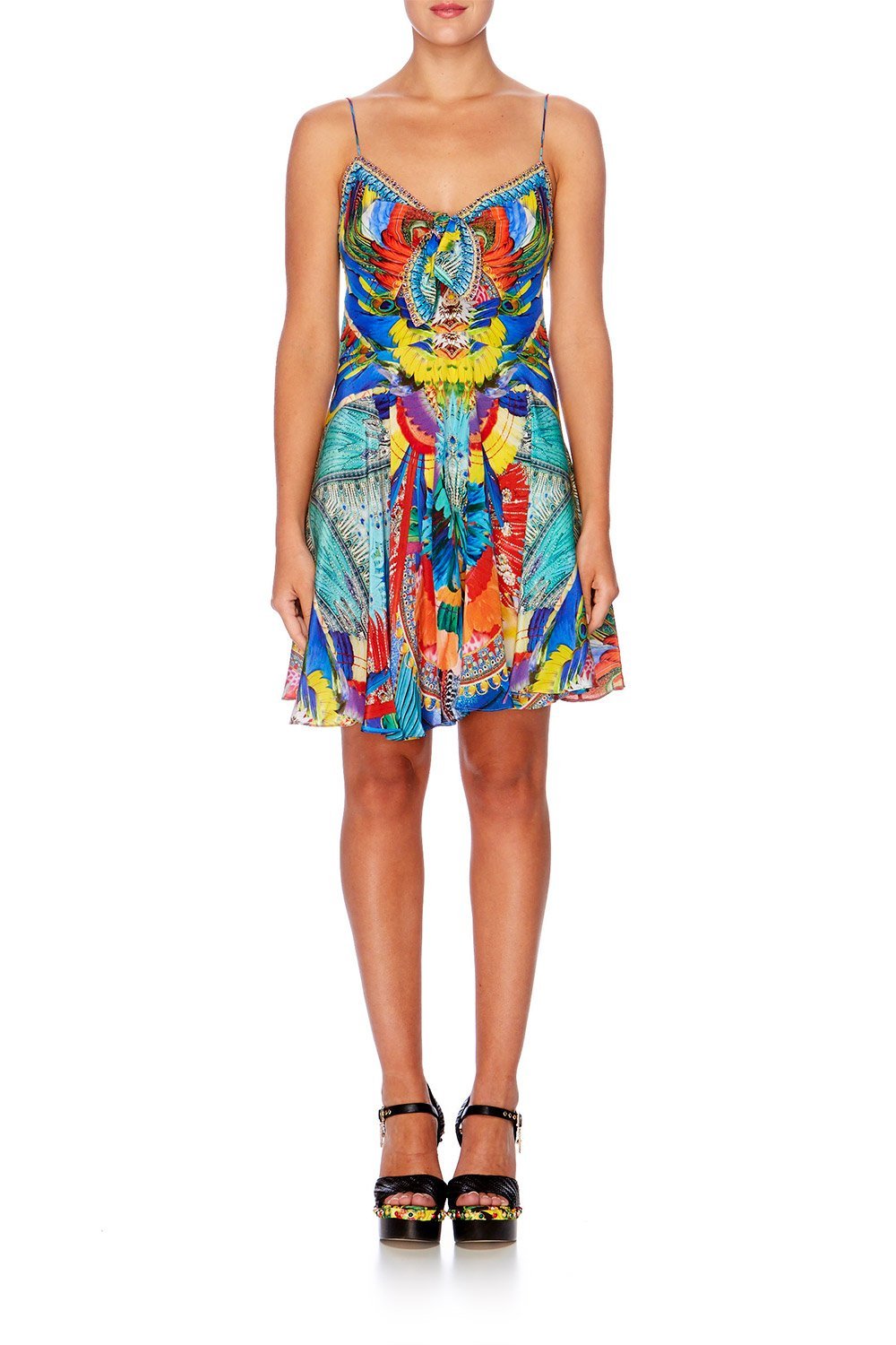 SHOW GIRL SHORT DRESS W TIE FRONT