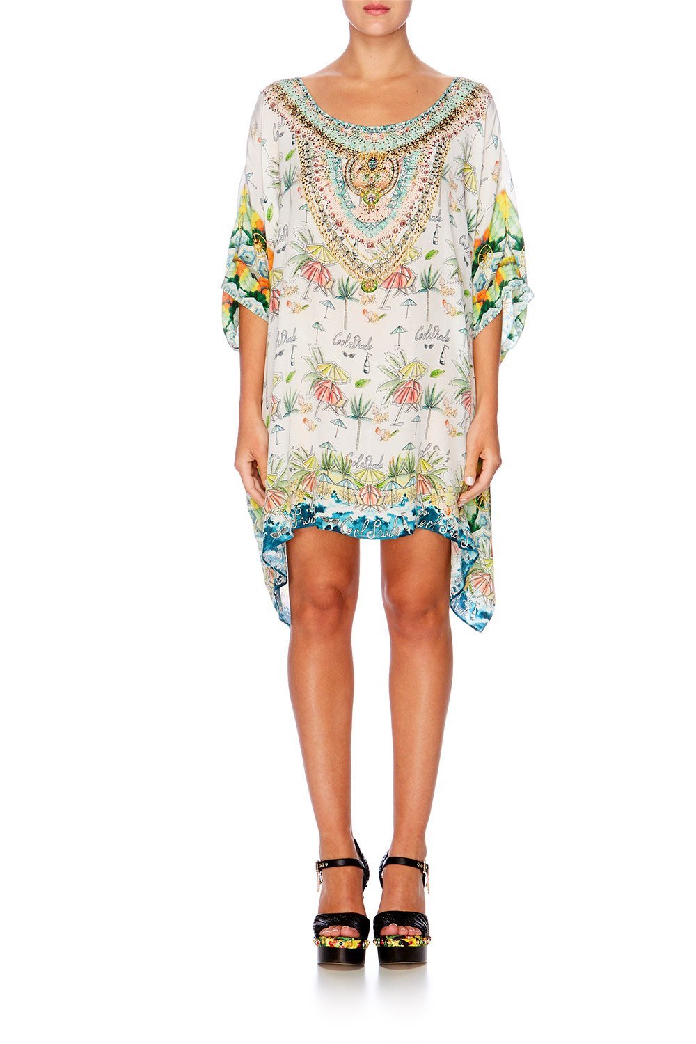 SUNDOWNERS SHORT ROUND NECK KAFTAN