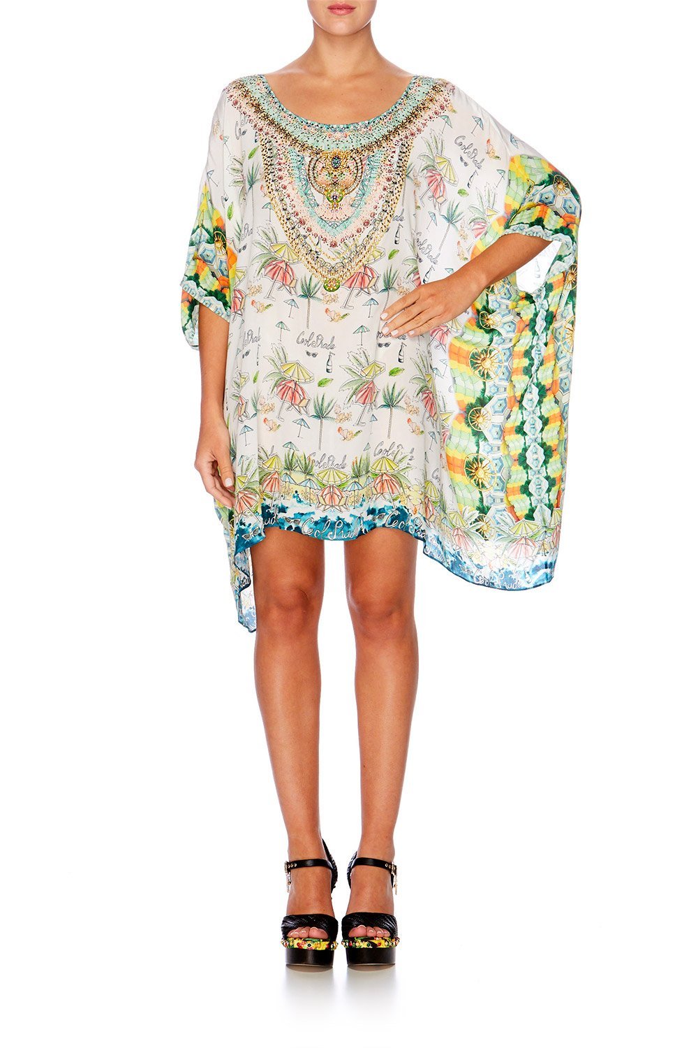 SUNDOWNERS SHORT ROUND NECK KAFTAN