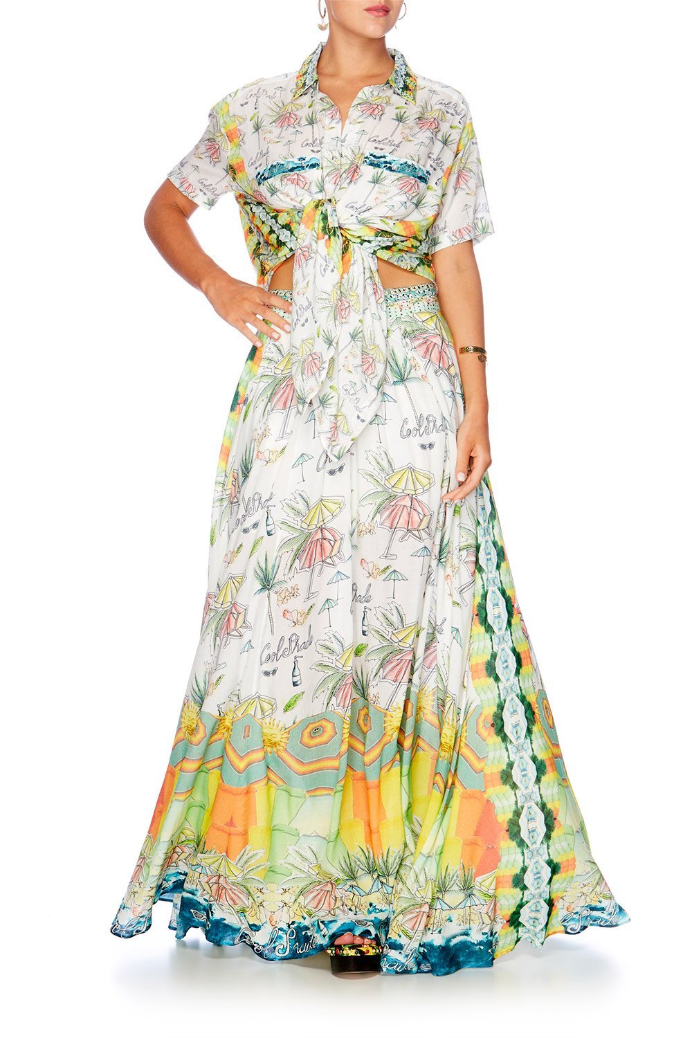 SUNDOWNERS HIGH WASITED FULL SKIRT