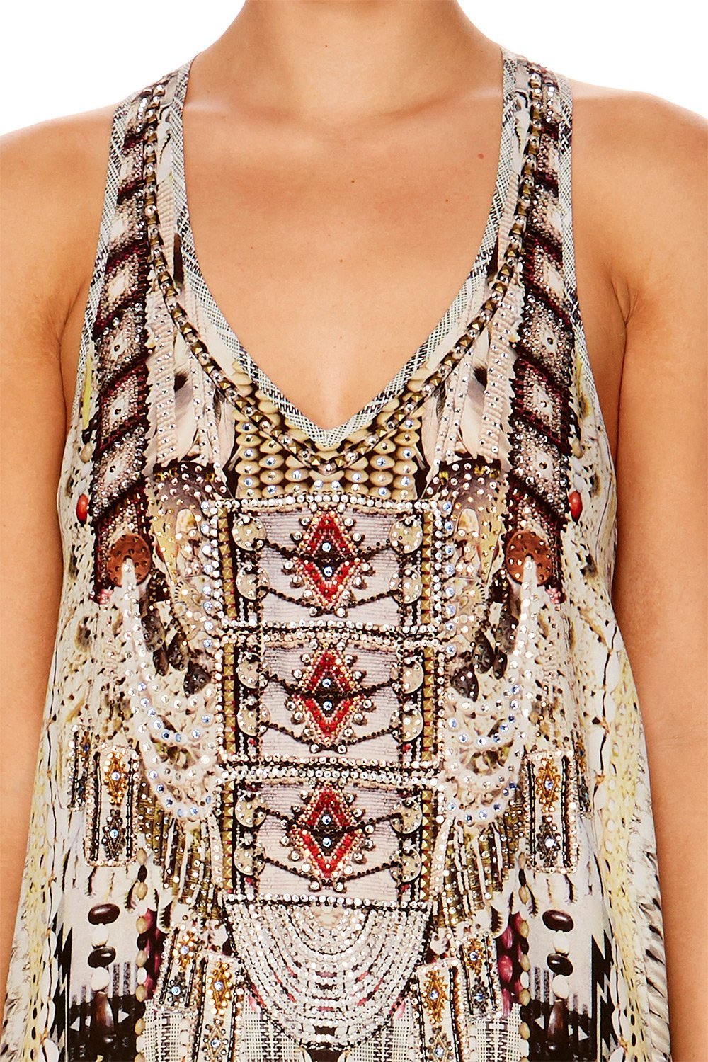 SPELL BOUND VNECK RACER BACK DRESS