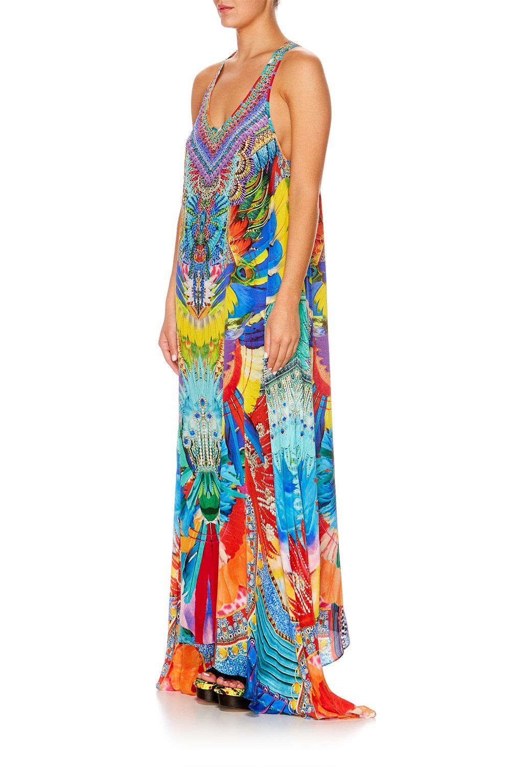 SHOW GIRL VNECK RACER BACK DRESS