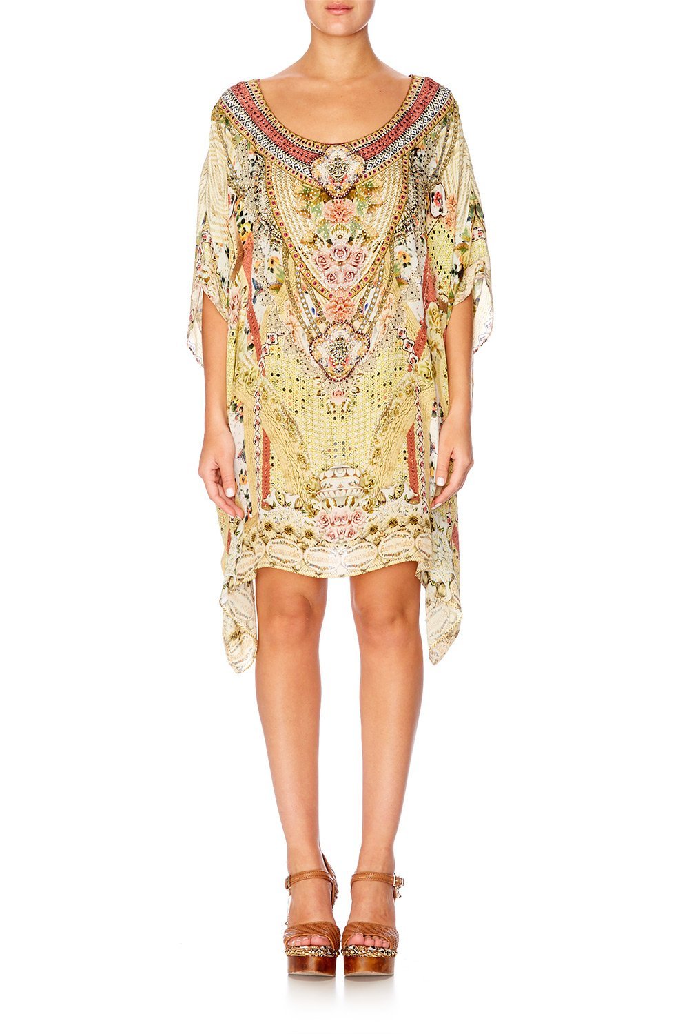 MY SUMMER LOVE SHORT ROUND NECK KAFTAN