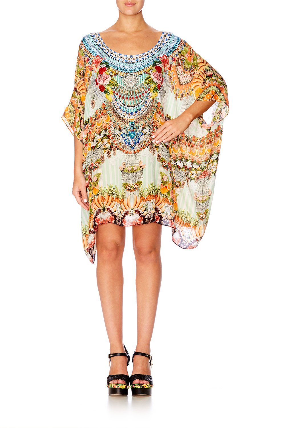 SLICE OF PARADISE SHORT ROUND NECK KAFTAN