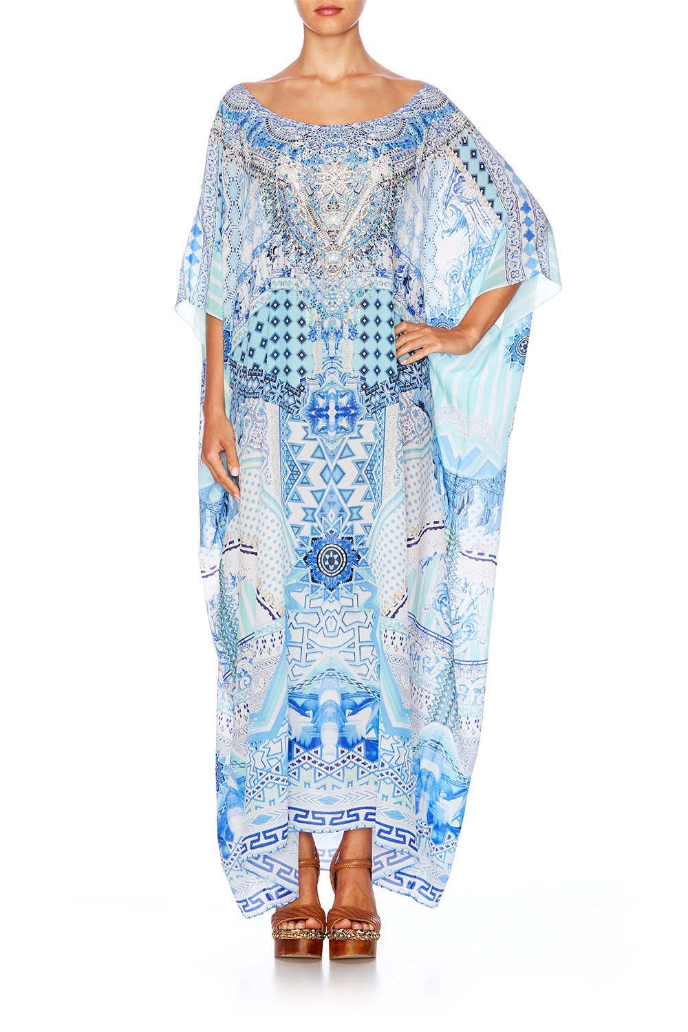 CAMILLA DAY DREAMER ROUND NECK KAFTAN
