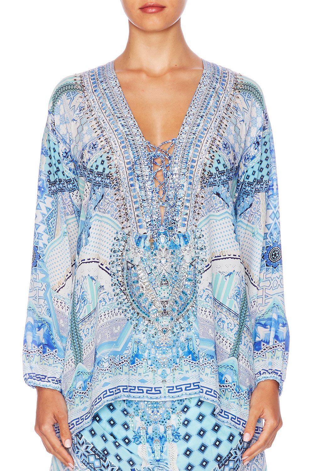 CAMILLA DAY DREAMER LACE UP SHIRT